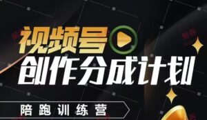 视频号创作分成计划陪跑训练营,手把手教会你如何制作视频,细水长流型项目-中创网_分享创业项目_互联网资源