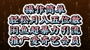 闲鱼超暴力引流推广爱奇艺会员，操作简单，轻松月入5位数-中创网_分享创业项目_互联网资源