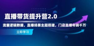 直播带货提升营2.0：流量逻辑数据，直播场景主题搭建，门店直播年销千万-中创网_分享创业项目_互联网资源