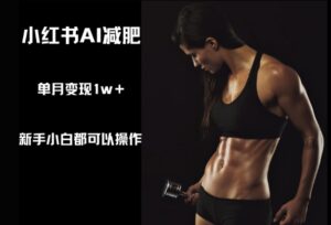 小红书AI减肥，新手小白都可以操作，单月变现1w+-中创网_分享创业项目_互联网资源