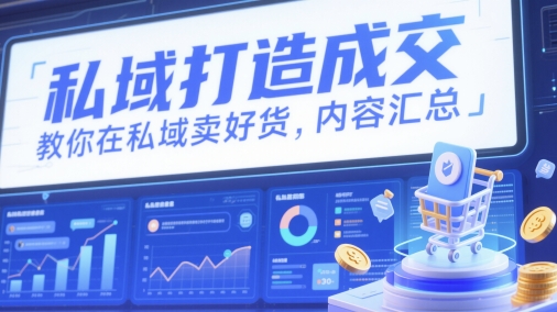 私域打造成交，教你在私域卖好货，内容汇总-中创网_分享创业项目_互联网资源