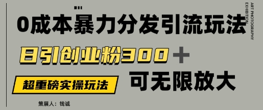 价值5980的0成本暴力引流玩法，日引创业粉300+，可无限放大-中创网_分享创业项目_互联网资源