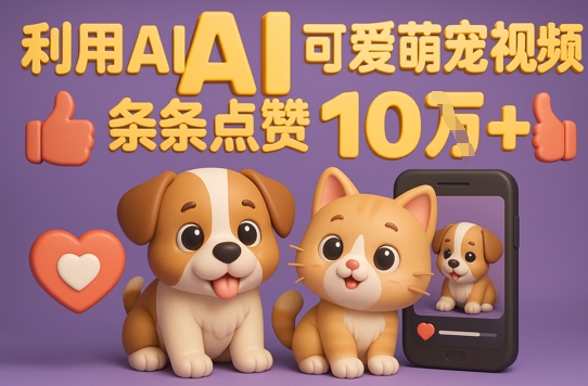 能骗过系统的AI萌宠视频制作全攻略:从0到 2W粉的爆款密码