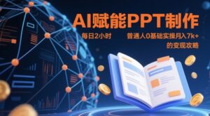 AI赋能PPT制作，每日2小时，普通人0基础实操月入7k+ 的变现攻略-中创网_分享创业项目_互联网资源