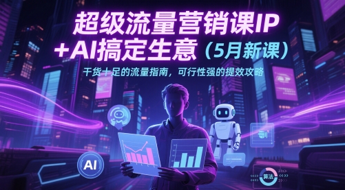 超级流量营销课IP+AI搞定生意（5月新课）干货十足的流量指南，可行性强的提效攻略-中创网_分享创业项目_互联网资源