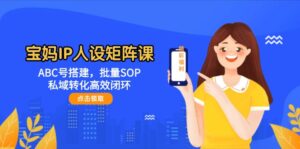（14821期）宝妈IP人设矩阵课：ABC号搭建，批量SOP，私域转化高效闭环-中创网_分享创业项目_互联网资源