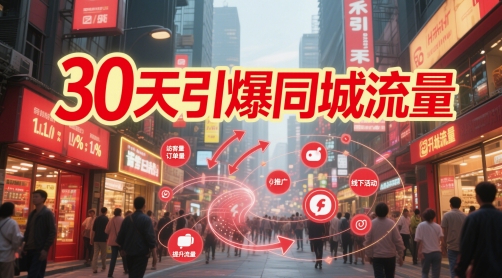 30天引爆同城流量：团购篇 认知篇 流量篇 来客篇 达人篇 老板人设IP篇 投流篇-中创网_分享创业项目_互联网资源