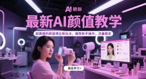 最新AI颜值教学,超震撼的颜值博主新玩法,推荐新手操作,流量稳定-中创网_分享创业项目_互联网资源