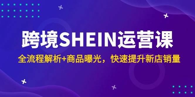 跨境SHEIN运营课，全流程解析+商品曝光，快速提升新店销量-中创网_分享创业项目_互联网资源