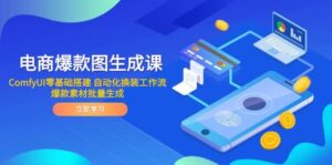 电商爆款图生成课 ComfyUI零基础搭建 自动化换装工作流 爆款素材批量生成-中创网_分享创业项目_互联网资源