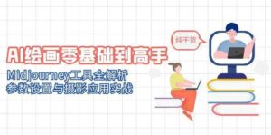 AI绘画零基础到高手，Midjourney工具全解析，参数设置与摄影应用实战-中创网_分享创业项目_互联网资源