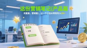 这份营销笔记(产品篇，流量篇，营销篇)，让一个小白从零到月入1W+-中创网_分享创业项目_互联网资源