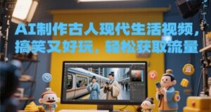 AI制作古人现代生活视频，搞笑又好玩，轻松获取流量-中创网_分享创业项目_互联网资源