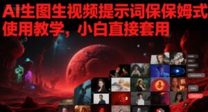 AI生图生视频提示词保姆式使用教学，小白直接套用-中创网_分享创业项目_互联网资源