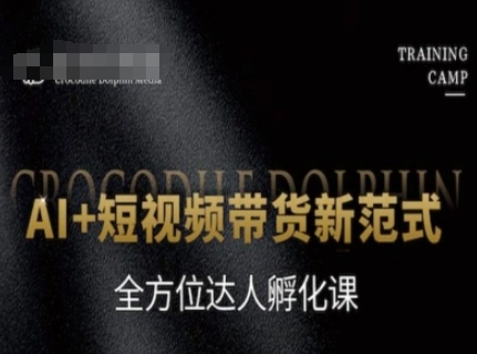 AI+短视频带货新范式，全方位达人孵化课-中创网_分享创业项目_互联网资源