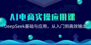 AI电商实操应用课：DeepSeek基础与应用，从入门到高效输出-中创网_分享创业项目_互联网资源