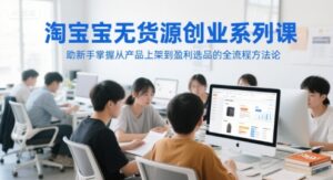 淘宝无货源创业系列课，助新手掌握从产品上架到盈利选品的全流程方法论-中创网_分享创业项目_互联网资源