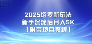 2025塔罗新玩法，新手沉淀后月入5K【附带项目教程】-中创网_分享创业项目_互联网资源