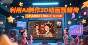 利用AI制作3D动画甄嬛传，流量爆了，手把手教你这个AI新玩法，轻松涨粉-中创网_分享创业项目_互联网资源