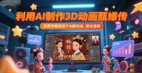 利用AI制作3D动画甄嬛传，流量爆了，手把手教你这个AI新玩法，轻松涨粉-中创网_分享创业项目_互联网资源