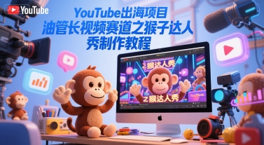 YouTube出海项目，油管长视频赛道之猴子达人秀制作教程-中创网_分享创业项目_互联网资源