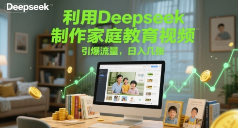 利用Deepseek制作家庭教育视频，引爆流量，日入几张-中创网_分享创业项目_互联网资源