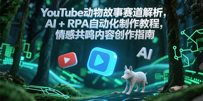 （15174期）YouTube动物故事赛道解析，AI+RPA自动化制作教程，情感共鸣内容创作指南-中创网_分享创业项目_互联网资源
