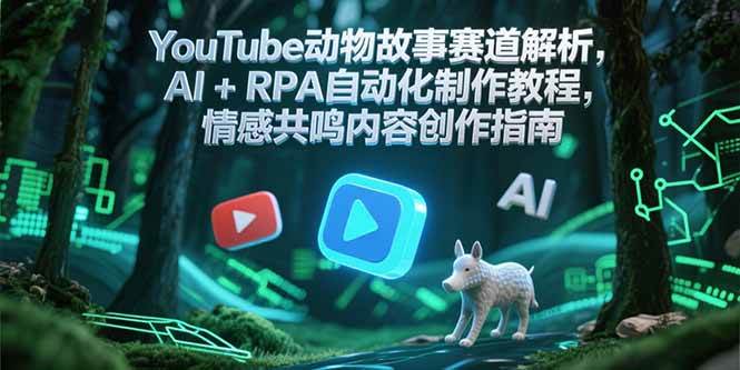 YouTube动物故事赛道解析，AI+RPA自动化制作教程，情感共鸣内容创作指南-中创网_分享创业项目_互联网资源