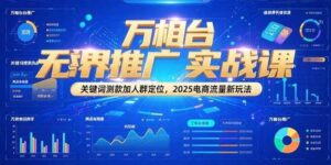 万相台无界推广实战课，关键词测款加人群定位，2025电商流量新玩法-中创网_分享创业项目_互联网资源