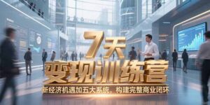 （15200期）7天咨询师变现训练营，新经济机遇加五大系统，构建完整商业闭环-中创网_分享创业项目_互联网资源