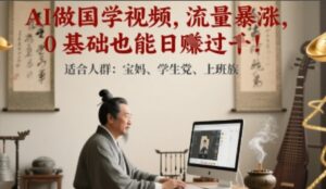 AI做国学视频，流量暴涨 ，0 基础也能日入多张-中创网_分享创业项目_互联网资源