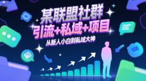 某联盟社群，引流+私域+项目，从新人小白到私域大神-中创网_分享创业项目_互联网资源