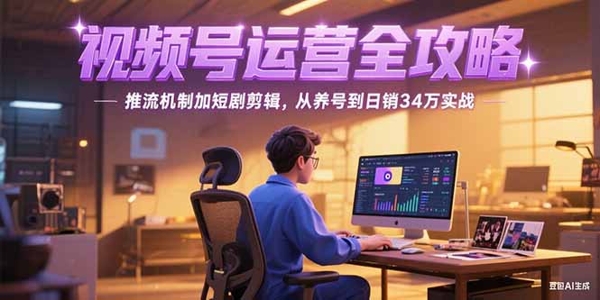 （15217期）2025视频号运营全攻略，推流机制加短剧剪辑，从养号到日销34万实战-中创网_分享创业项目_互联网资源