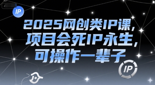 2025网创类IP课，项目会死IP永生，可操作一辈子-中创网_分享创业项目_互联网资源