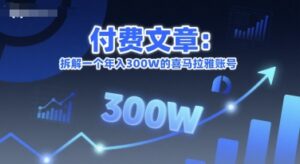 付费文章：拆解一个年入300W的喜马拉雅账号-中创网_分享创业项目_互联网资源