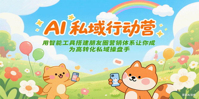 AI私域行动营：用智能工具搭建朋友圈营销体系让你成为高转化私域操盘手-中创网_分享创业项目_互联网资源