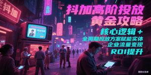 抖加高阶投放黄金攻略:核心逻辑全周期投放方案赋能实体企业流量变现 ROI 提升-中创网_分享创业项目_互联网资源