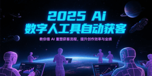 2025Ai数字人工具自动获客，教你借AI重塑获客流程，提升创作效率与业绩-中创网_分享创业项目_互联网资源