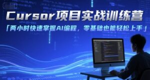 Cursor项目实战训练营，两小时快速掌握AI编程，零基础也能轻松上手-中创网_分享创业项目_互联网资源