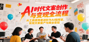 AI时代文案创作与变现全流程，从工具使用者进阶为AI指挥官，实现文案量产与商业变现-中创网_分享创业项目_互联网资源