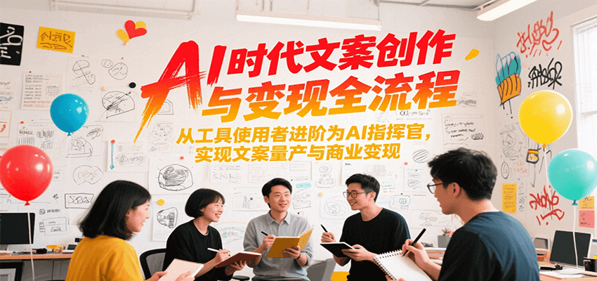 AI时代文案创作与变现全流程，从工具使用者进阶为AI指挥官，实现文案量产与商业变现-中创网_分享创业项目_互联网资源