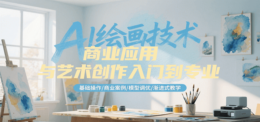 AI绘画技术商业应用与艺术创作入门到专业，基础操作/商业案例/模型调优/渐进式教学-中创网_分享创业项目_互联网资源