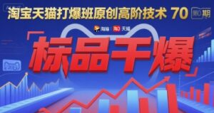 淘宝天猫打爆班原创高阶技术第70期:标品干爆-中创网_分享创业项目_互联网资源