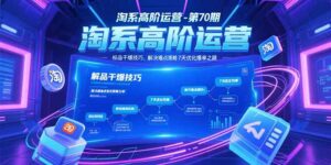 (15307期)淘系高阶运营-第70期,标品干爆技巧,解决难点策略,大佬操盘方法-中创网_分享创业项目_互联网资源