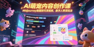 （15311期）AI萌宠内容创作课，Midjourney制图到可灵视频，数字人带货玩法-中创网_分享创业项目_互联网资源