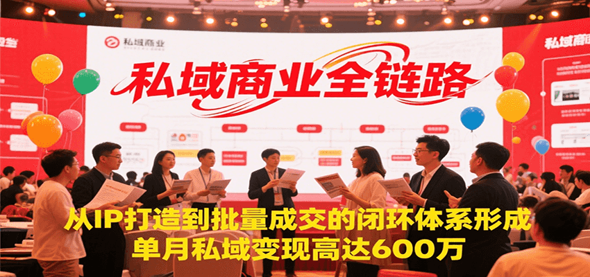 私域商业全链路，从IP打造到批量成交的闭环体系形成，单月私域变现600万-中创网_分享创业项目_互联网资源
