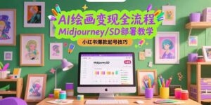 (15324期)AI绘画变现全流程,Midjourney/SD部署教学,小红书爆款起号技巧-中创网_分享创业项目_互联网资源