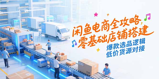 （15325期）闲鱼电商全攻略，零基础店铺搭建，爆款选品逻辑，低价货源对接-中创网_分享创业项目_互联网资源