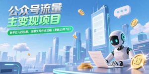 (15340期)公众号流量主变现项目,新手日入四位数,含爆文写作全攻略(更新25年7月)-中创网_分享创业项目_互联网资源