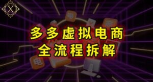 拼多多虚拟电商全流程拆解，深度学习每一个环节，看完即可上手实操-中创网_分享创业项目_互联网资源